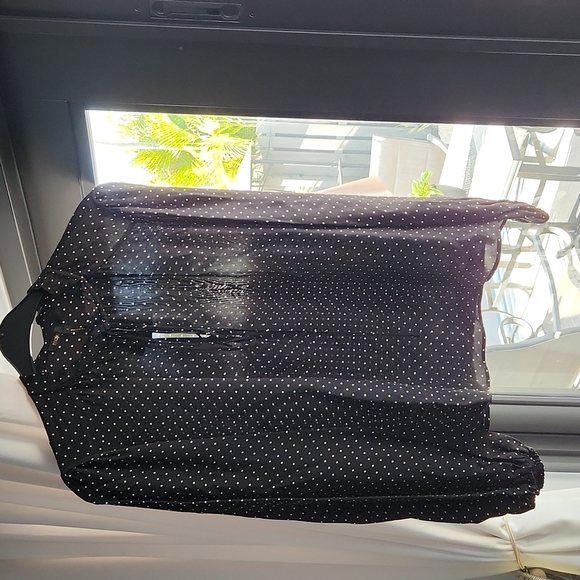 MAJE polka dot blouse. Black and white - Picture 1 of 4